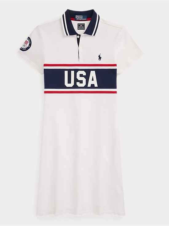 Polo Ralph Lauren Dresses & Skirts - Polo Ralph Lauren Team USA Graphic Polo Dress White Navy. Size M